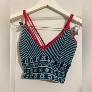 Free‎ People FP Movement Alpine Jacquard Snow Winter Sports Bra Tank Top Cropped